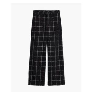 Madewell Black Window Pane Plaid Wide Leg Jeans (Never Worn!)
